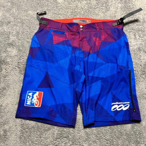 Podiumwear Shorts Womens XL Tri Cycle Long Bermuda NICA Cycling - Picture 1 of 9